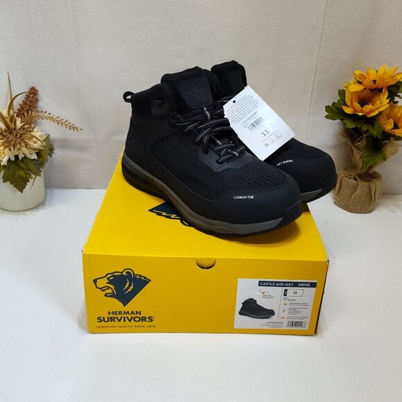 Herman Survivors Castle Carbon Safety Toe Work Shoes Men's 11 ASTM F2413-18 NIB - Picture 1 of 9